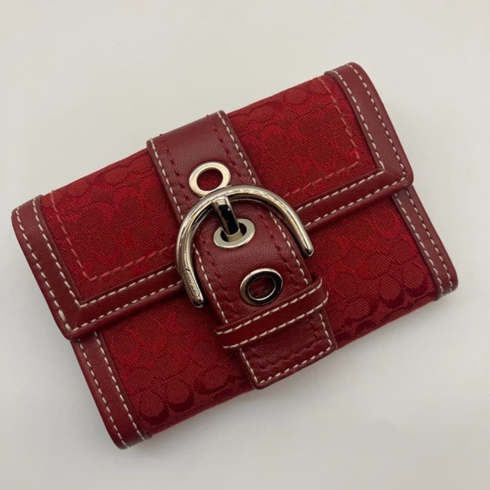 IN SEARCH OF COACH MONOGRAM BUCKLE WALLET
